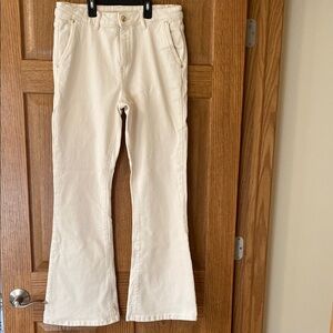 Michael Kors cream flare/boot cut denim